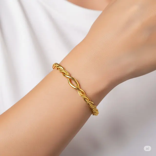 Model Gelang Emas 24 Karat 5 Gram Paling Awet. Foto: Gemini