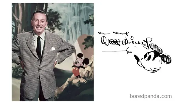 Tanda tangan unik Walt Disney