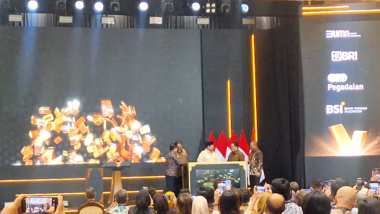Presiden Prabowo Subianto resmi meluncurkan layanan Bank Emas atau bullion bank pertama dalam sejarah Indonesia, pada Rabu (26/2/2025).