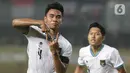 Pemain belakang Timnas Indonesia U-19, Muhammad Ferrari merayakan golnya pada laga grup A Piala AFF U-19 2022 melawan Myanmar U-19 di Stadion Patriot Candrabhaga, Bekasi, Jawa Barat, Minggu (10/7/2022). Meski berhasil menundukkan Myanmar U-19 dengan skor 5-1, namun Timnas Indonesia U-19 gagal melaju ke semifinal. (Liputan6.com/Helmi Fithriansyah)