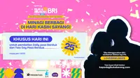 Promo Spesial Hari Kasih Sayang di KapanLagi Buka Bareng BRI Festival 2025. (KLY)