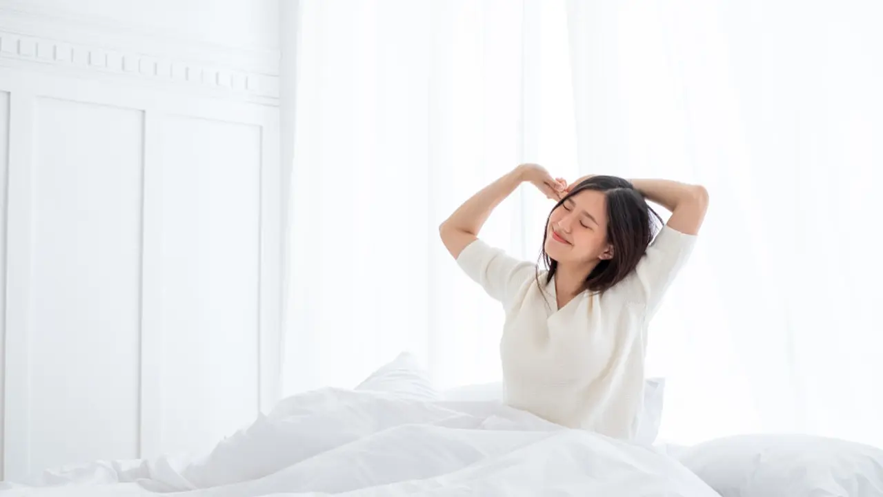 Ilustrasi bangun tidur peregangan
