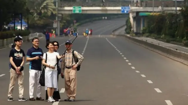 Potret lengangnya Jakarta saat musim mudik (Hak Cipta: Brilio/frs)