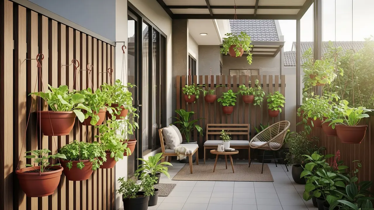 6 Desain Rumah Kecil 5x7 Meter dengan Kebun Gantung, Maksimalkan Lahan Terbatas