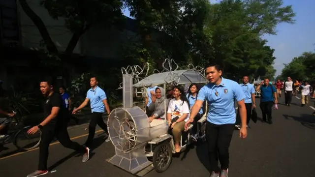 Iriana Jokowi di CFD Solo