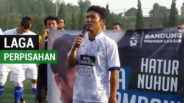 Berita video laga perpisahan mantan pemain Persib Bandung, Eka Ramdani, yang diramaikan beberapa bintang Liga 1.