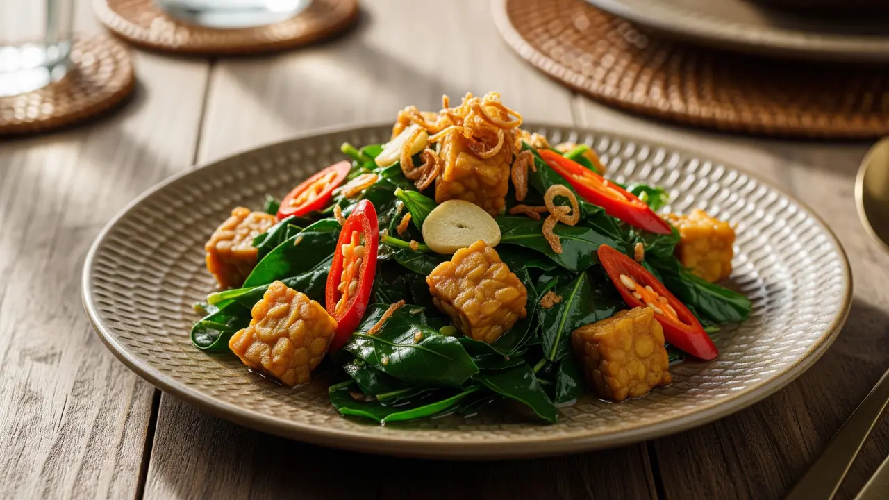 Resep Oseng Genjer Pedas dengan Tempe/AI Generated