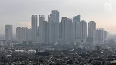 Pemandangan gedung bertingkat di Jakarta, Selasa (30/4/2019). Presiden Joko Widodo atau Jokowi kembali melontarkan wacana pemindahan ibu kota dari Jakarta ke luar Pulau Jawa. (Liputan6.com/JohanTallo)