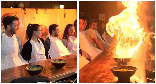 Ramen di restoran ini disajikan bersama nyala api | Photo: Copyright rocketnews24.com