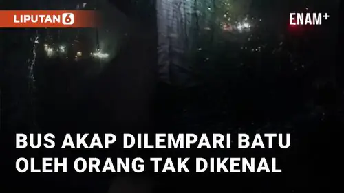 VIDEO: Bus AKAP Dilempari Batu oleh Orang Tak Dikenal di Jalintim Palembang-Jambi
