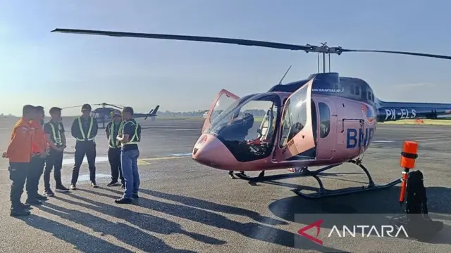 Tim SAR gabungan cari helikopter hilang kontak di Tanah Bumbu Kalsel. Foto Antara