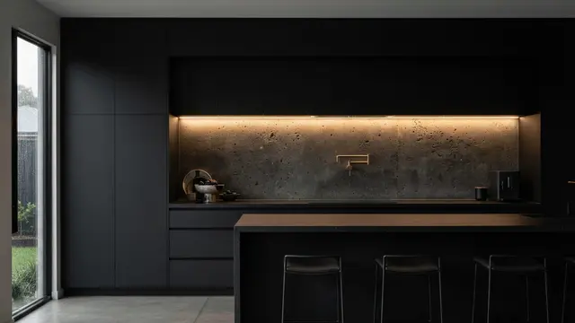Kombinasi Backsplash dan Kabinet yang Bikin Dapur Minimalis Terlihat Mewah