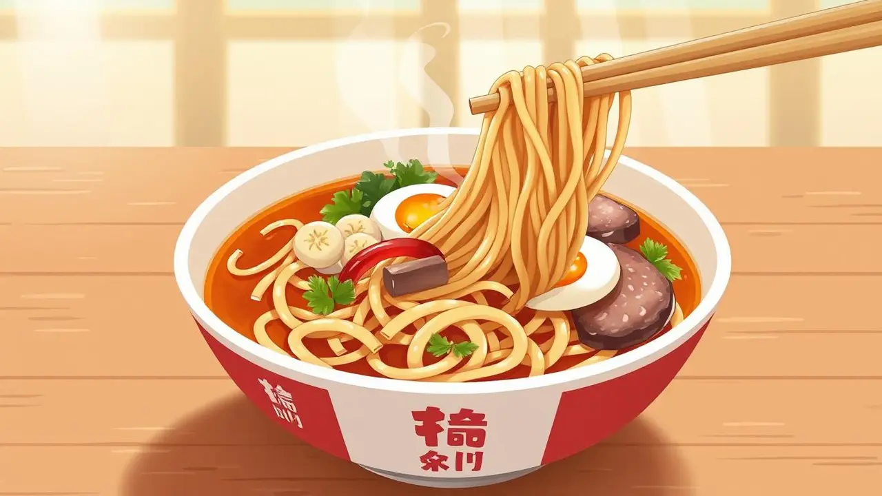 Siapa sih yang bisa nolak kelezatan mie instan? Eittttssss... Jangan kebablasan ya! Di balik kenikmatannya, tersembunyi bahaya yang mengintai kalau kamu ketagihan makan mie instan (Ilustrasi by AI)