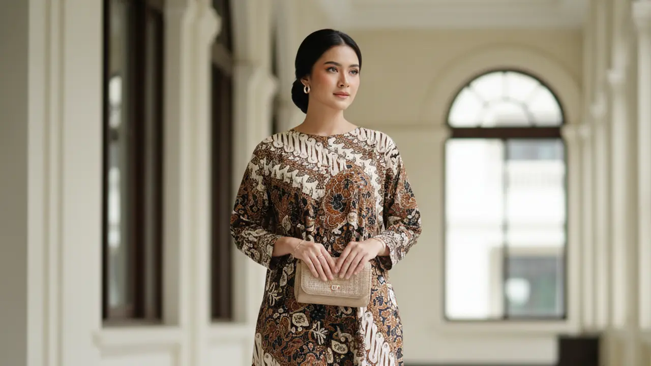 7 Inspirasi Gamis Batik Motif Parang untuk Seragam Organisasi Wanita Resmi, Tampilan Elegan dan Berwibawa