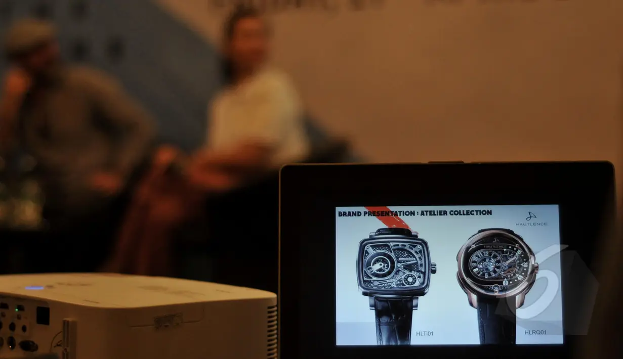  Jam tangan Hautlance saat peluncuran di Hotel Mulia, Jakarta, , Jumat (17/4/2015). Cantona didaulat menjadi brand ambassador jam tangan tersebut. (Liputan6.com/Johan Tallo)