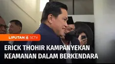 Menteri BUMN, Erick Thohir mengingatkan generasi muda soal pentingnya keselamatan dalam berkendara. Erick menyapa sekitar 2.500 pelajar yang menghadiri Gerakan Safety Riding for Young Generation di Surabaya, Jawa Timur.