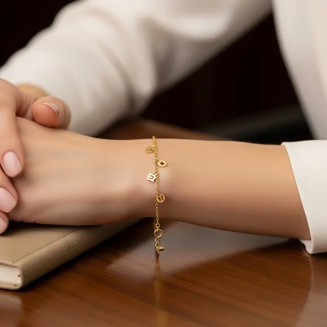 Model Gelang Emas untuk Dipakai Kerja Formal (AI)