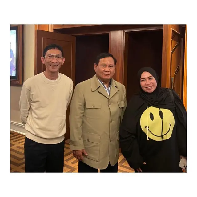 Prabowo, Melly Goeslaw dan Anto Hoed. (Foto: Dok. Instagram @prabowo)