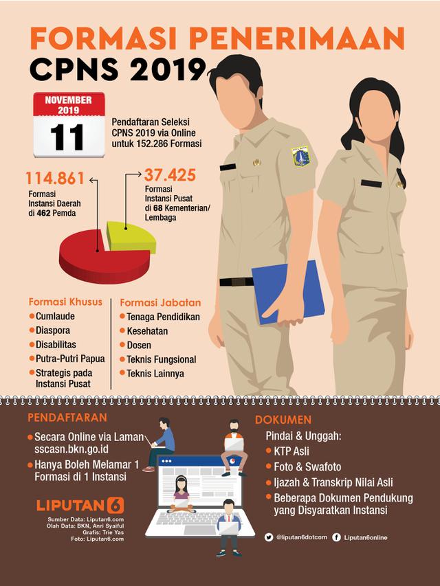 Infografis Formasi Penerimaan CPNS 2019