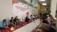 WBP Rutan Klas IIB Serang Ikut Tausiyah Isra Mi'raj. (Selasa, 21/02/2023). (Yandhi Deslatama/Liputan6.com).