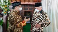 Menko Perekonomian Airlangga Hartarto bertemu Gubernur Jawa Tengah Ganjar Pranowo di Klaten. (Istimewa)