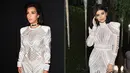 Lagi-lagi Kylie Jenner dan Kim Kardashian tampil dengan fesyen yang mirip meski di acara berbeda. Lihat deh betapa miripnya mereka dalam balutan baju dengan warna serupa! (HollywoodLife)