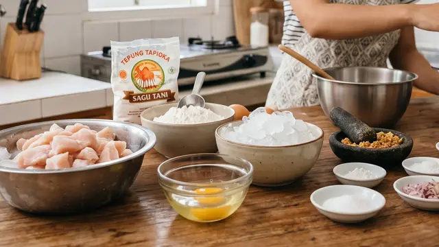 Cara Membuat Bakso Ayam Tanpa Blender (AI Generated)