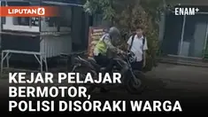 Duh! Polisi Disoraki Warga Saat Tilang Pelajar