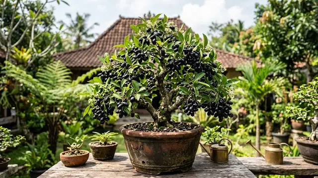 Cara Mengerdilkan Pohon Jamblang atau Duwet agar Berbuah di Pot/AI Generated