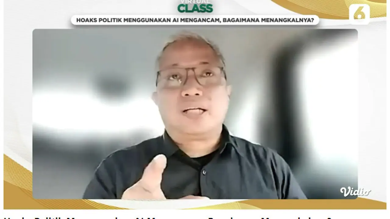 Tangkapan layar Donny B. U saat menjadi pembicara Virtual Class Cek Fakta Liputan6.com