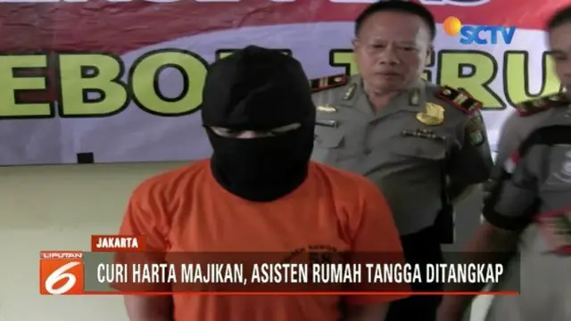 Seorang asisten rumah tangga kedapatan mencuri harta dan uang majikannya di Kebon Jeruk, Jakarta Barat, dengan total senilai lebih dari Rp 100 juta.