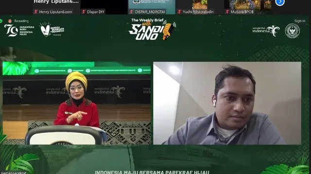 Adyatama Kepariwisataan dan Ekonomi Kreatif Ahli Utama Kemenparekraf Nia Niscaya dalam Weekly Press Briefing, Senin, 15 Juli 2024.