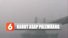 Kabut asap pekat kembali menutupi wilayah Palembang, terutama di kawasan Sungai Musi.