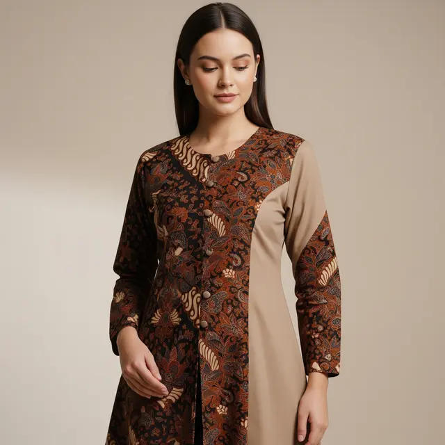 9 Model Baju Batik Wanita Kancing Depan, Kombinasi Anggun dan Praktis