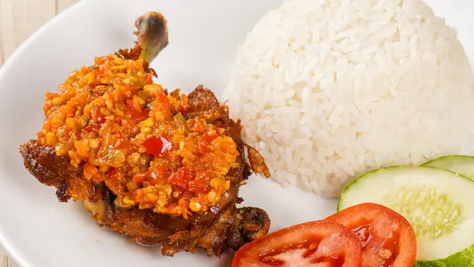 ayam gepuk sambel bawang