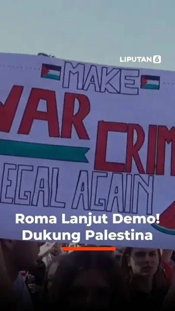Roma Lanjut Demo! Dukung Palestina