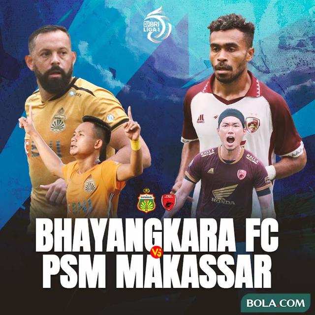 BRI Liga 1 - Duel Antarlini - Bhayangkara FC Vs PSM Makassar