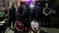 Polisi menggagalkan aksi tawuran yang terjadi di Jakarta Pusat, pada Minggu (10/8/2025) dini hari. (Foto: Istimewa).