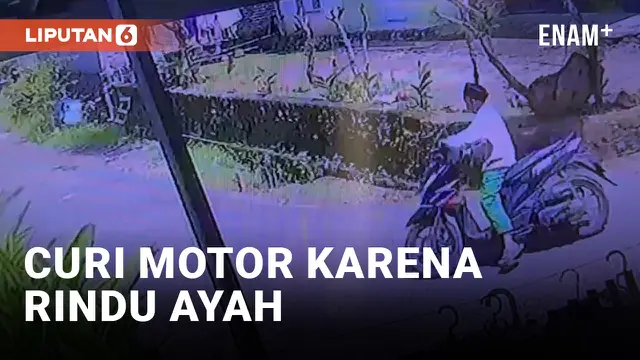 VIDEO: Rindu Sang Ayah, Bocah 11 Tahun Nekat Mencuri Motor