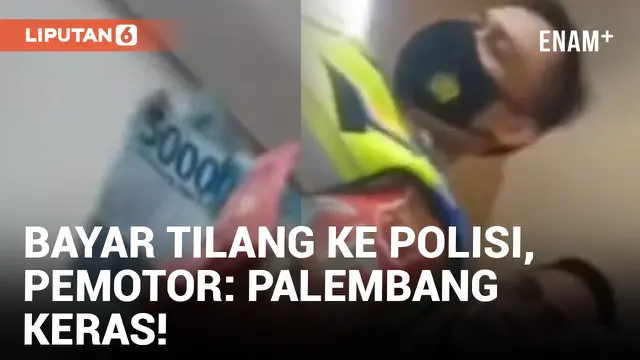 Pemotor Bayar Rp150 Ribu ke Polisi Palembang Usai Kena Tilang