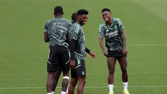 Sesi Latihan Real Madrid Jelang Kontra RB Leipzig di Champions