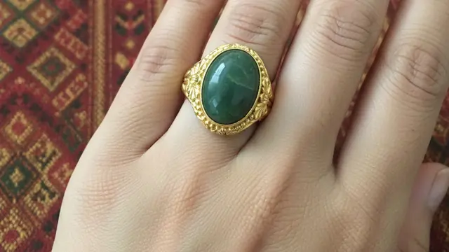 Model Cincin Emas Batu Akik Wanita (Foto: Gemini AI)
