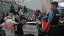 Mereka tiba tanpa hambatan keimigrasian terkait perizinan dari pihak Lebanon. (AP Photo/Tatan Syuflana)