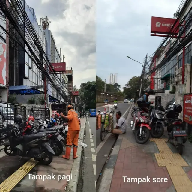 7 Potret Trotoar Nyeleneh yang Bikin Susah Pejalan Kaki