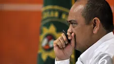 Gulat Manurung saat menjalani sidang lanjutan di Pengadilan Tipikor,   Jakarta, Senin (5/1/2015). (Liputan6.com/Miftahul Hayat)