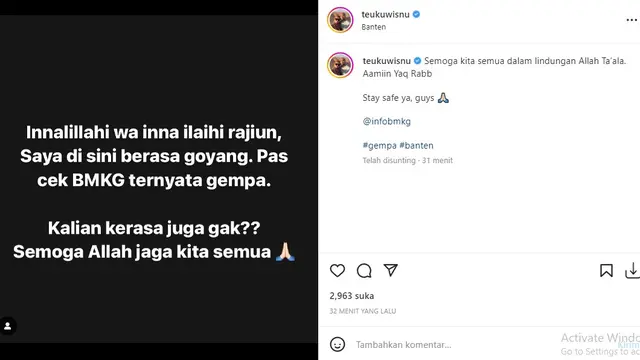 Teuku Wisnu (Foto: Instagram/@teukuwisnu)