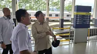 Anggota DPR RI terpilih Bambang Haryo Soekartono kinjungan kerja di Stasiun Ketapang Banyuwangi. (Ist)