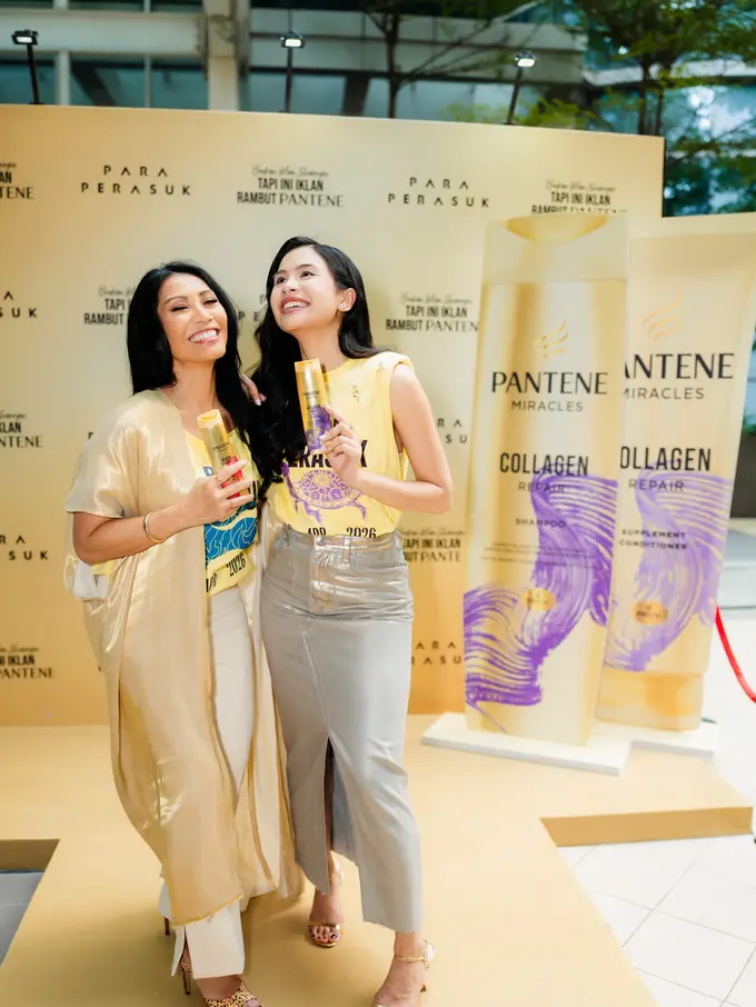 Anggun dan Maudy Ayunda Ceritakan Rutinitas Perawatan Rambut di Tengah Promosi Film Para Perasuk