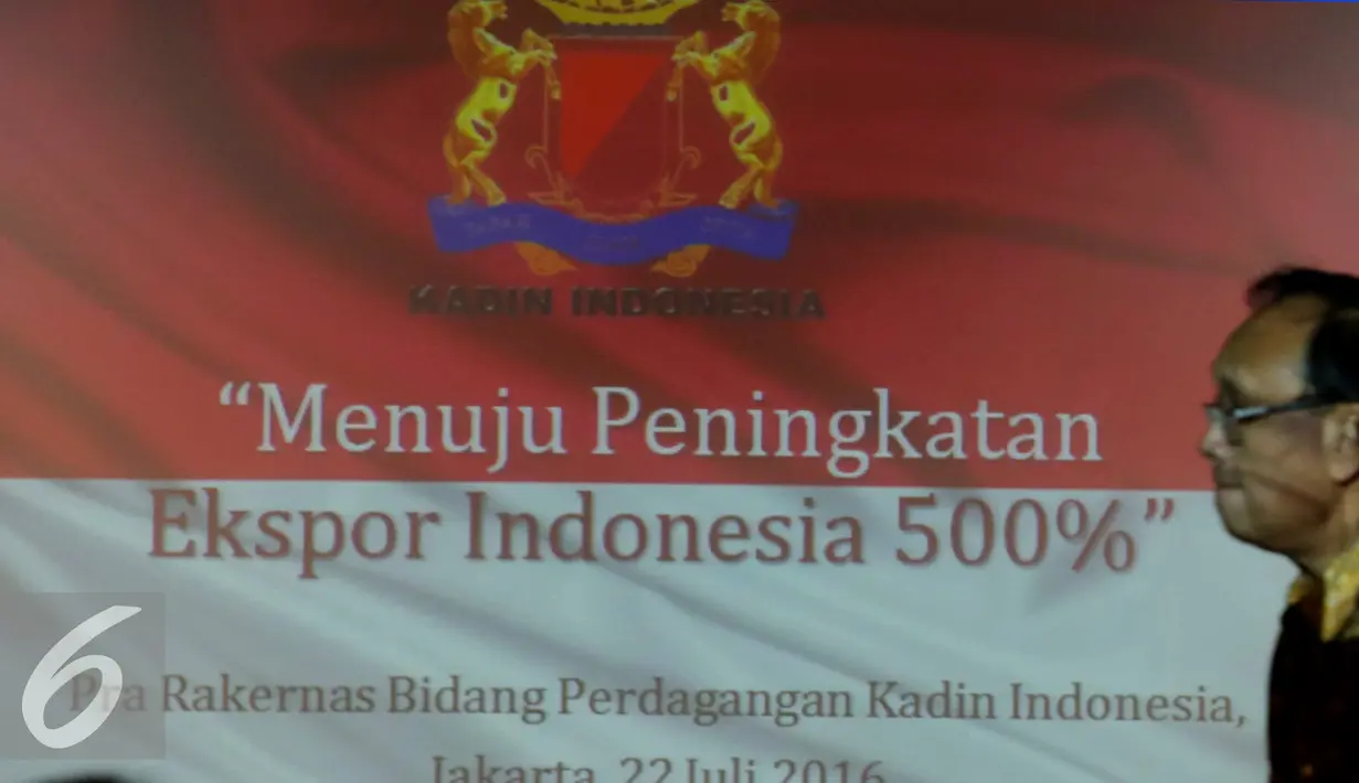 Kadin menggelar Pra Rakernas Bid Perdagangan di Jakarta, Jumat (22/7). Rapat kerja membahas peningkatan ekspor Indonesia sebesar 500 persen. (Liputan6.com/Angga Yuniar)