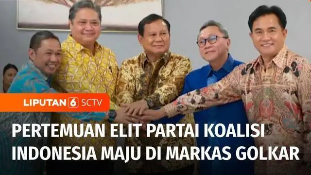 VIDEO: Prabowo Subianto Bersama Elit Partai Koalisi Indonesia Maju Bahas Strategi Kemenanagan